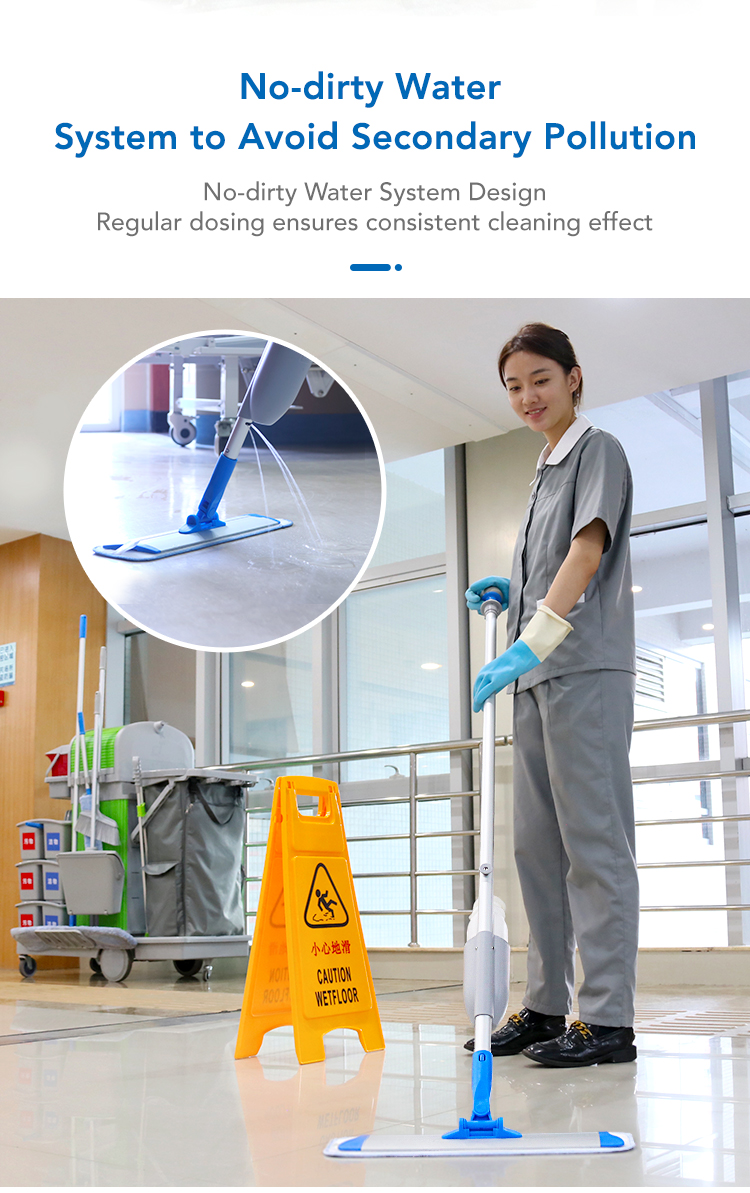 CT Flat Mopping Roll Top Cabinet Trolley - Cleanic Cleaning Equipment